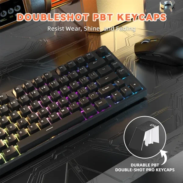 Gaming tastatura Attack Shark R82HE Magnetic Switches/8KHz/RT/Snap Tap/DKS/MT/TGL/Black