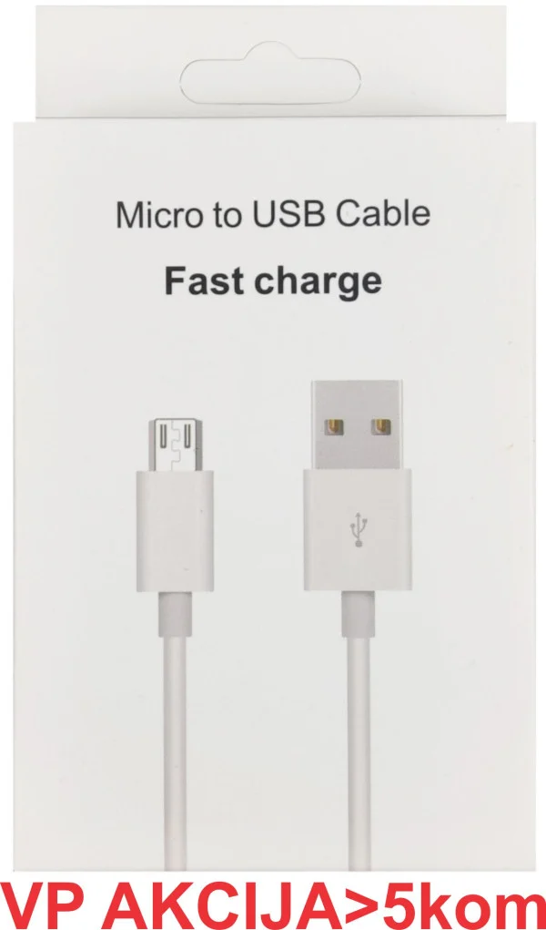 CCP-mUSB2-AMBM-1.0M ** Gembird USB 2.0 microUSB na USB kabl 1m, White (111)
