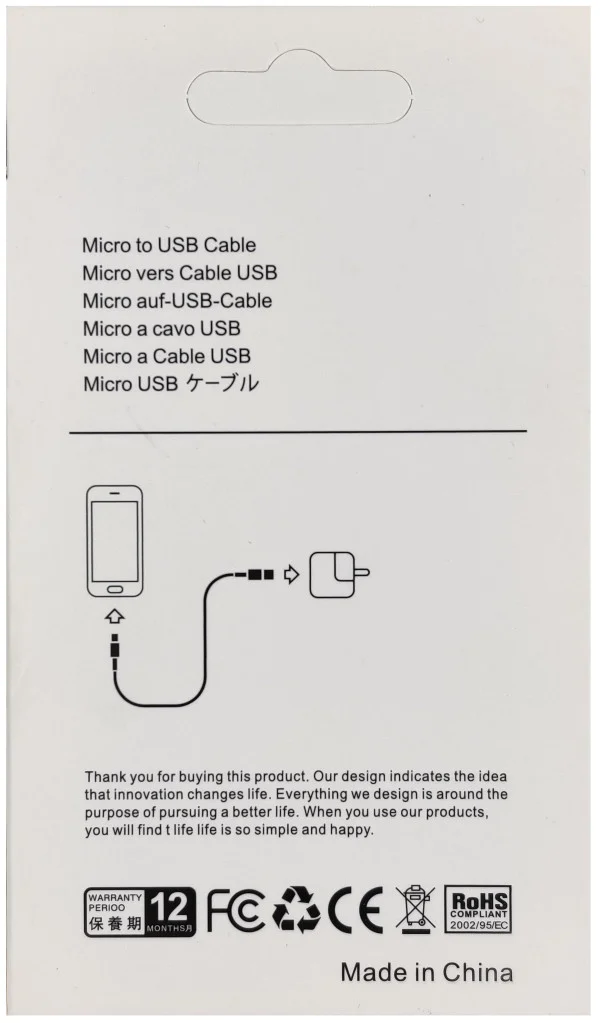 CCP-mUSB2-AMBM-1.0M ** Gembird USB 2.0 microUSB na USB kabl 1m, White (111)