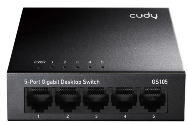 Cudy GS105 metalni 5-Port Gbit Desktop Switch, 5x RJ45 10/100/1000, ver 4.0
