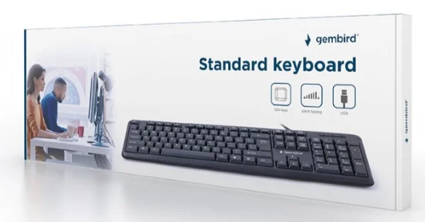 KB-U-103 ** Gembird Standardna tastatura US layout black USB A (291)