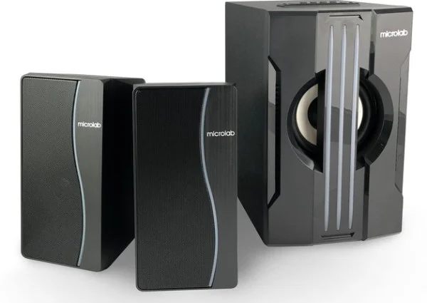 Microlab G200BT Aktivni zvucnici 2.1 25W (15W, 2x5W) 3,5mm, SD, USB, FM, Bluetooth, daljinski, LED
