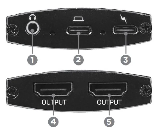 A-CM-HDMIF2-01 Gembird USB-C to dual HDMI adapter, 4K 60Hz, black