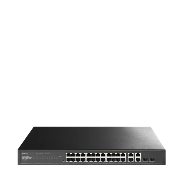 Svič 10/100/1000 26-port Cudy GS1028ES2 Light Managed PoE+ sa 2x combo porta