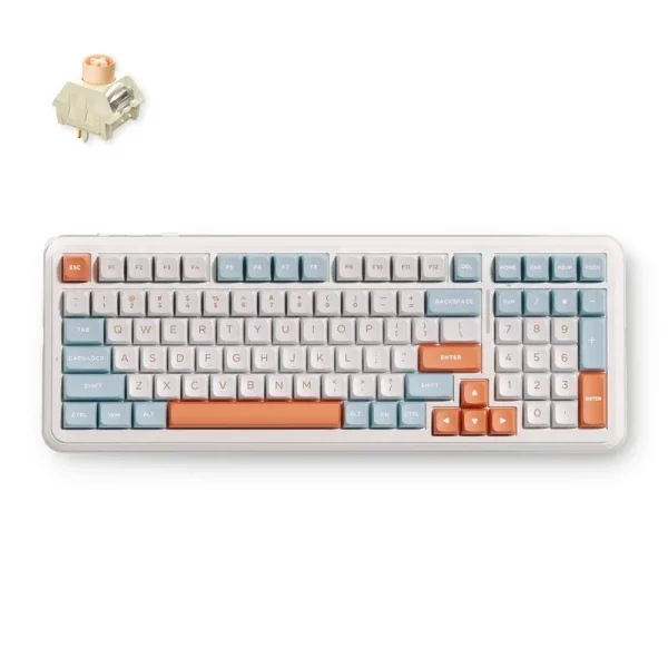 Bežična gaming tastatura MCHOSE K99 V3 Mehanička/Horizont orange/Icy Creamsicle Switch