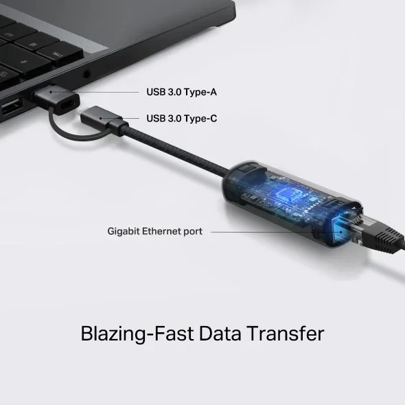 Adapter TP-LINK UE310C USB-C /USB-A - RJ 45 Gigabit Ethernet