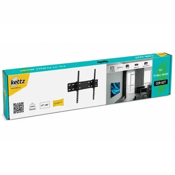 Nosač za TV Kettz CER-62T 37-86/vesa max 600x400/45kg/podesivi