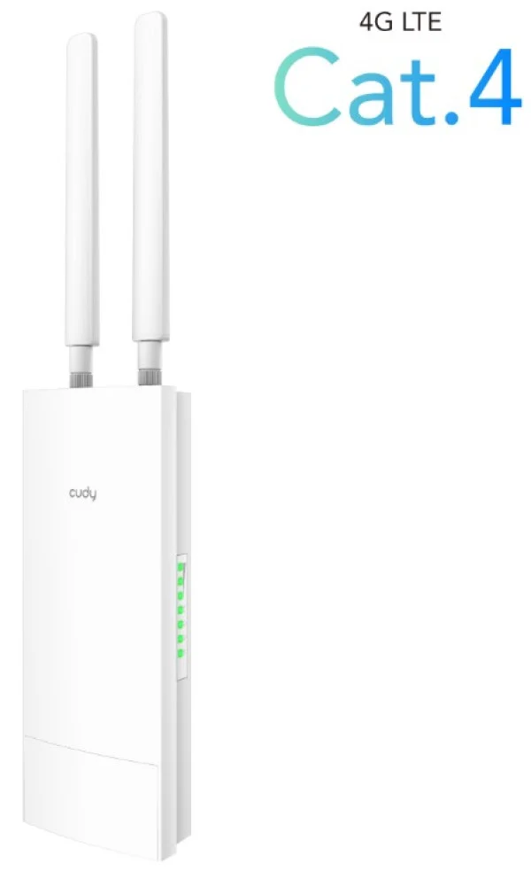 Cudy LT400 Outdoor 4G LTE Cat 4 N300 Wi-Fi Router, Nano SIM Slot, 10/100Mbps WAN/LAN