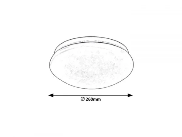 Lucas plafonjera LED 12W, 4000K, 26cm, zvezdasti efekat IP20 (3936)