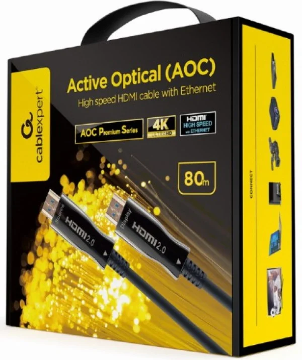 CCBP-HDMI-AOC-80M-02 Gembird Active Optical (AOC) High speed HDMI cable with Ethernet Premium 80m