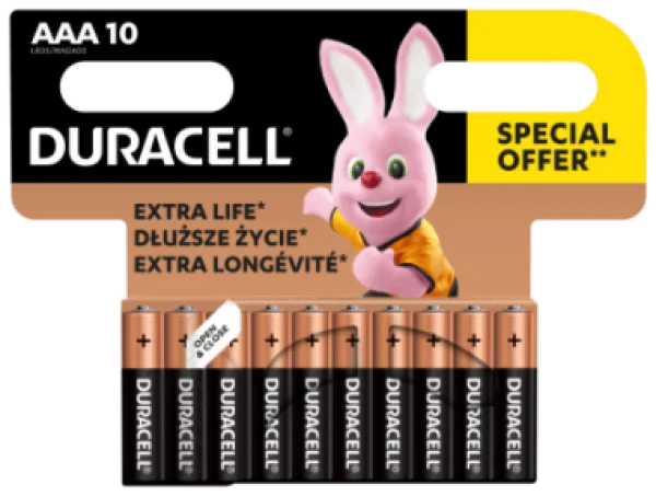 Duracell AAA PAK10 CK, Basic nova 1.5V LR3 MN2400, ALKALNE baterije duralock PAK10 (cena po kom.)