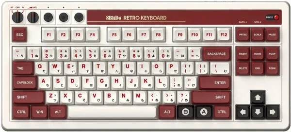 Bežična tastatura 8BitDo Retro 87/mehanička/Fami Edition + Dual Super Buttons