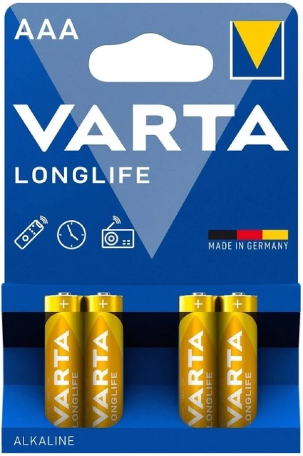 VARTA LONGLIFE AAA 1.5V LR03 MN2400, ALKALNE baterije, PAK4 (cena po kom.)