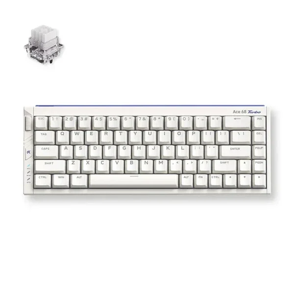 Gaming tastatura MCHOSE Ace 68 Turbo Full Metal/Nova White/Mount Tai Magnetic switch GT/16M ARGB