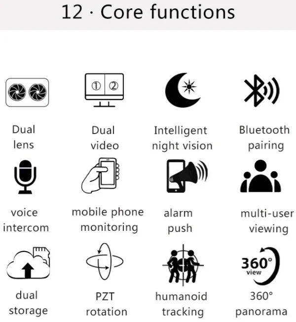 CAM-IP6MP-Q3 GMB PTZ kamera 6mpix microSD iCSee xmeye Two-way voice 2x3,6mm SIJALICNO GRLO E27