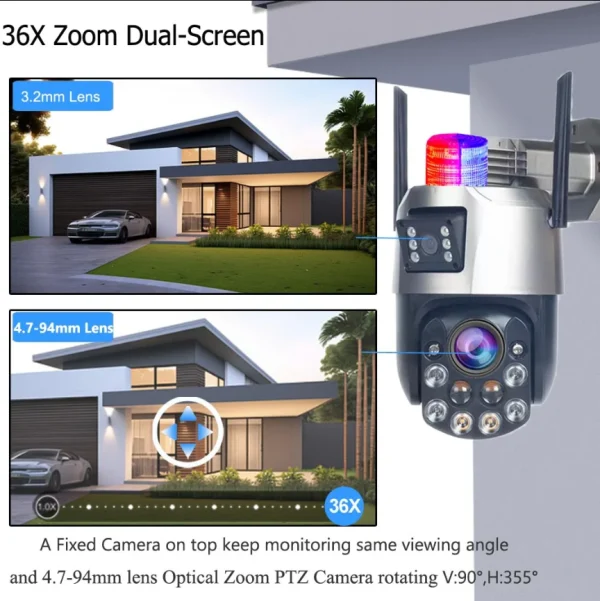 CAM-IP6MP-EP5-12X ZOOM GMB kamera  6 mpix microSD iCSee xmeye pro Two-way PTZ ip66,2x3.6mm
