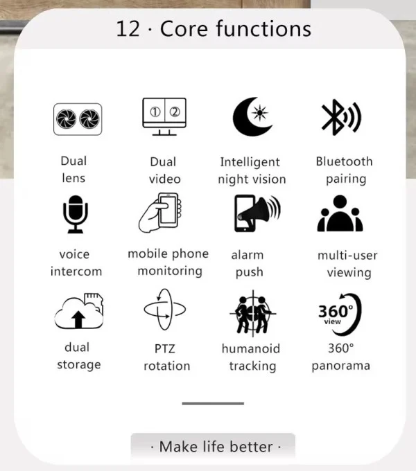 CAM-IP6MP-Q7 GMB kamera 6 mpix microSD iCSee xmeye pro app Two-way voice PTZ 3,6mm+3,6mm
